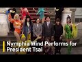 President tsai welcomes rupauls drag race winner nymphia wind to office  taiwanplus news