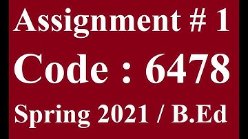 AIOU Solved Assignment No 1 Code 6478 spring 2021 | Baloch Academy