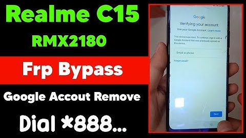 Realme C15 (RMX2180) Frp Bypass | Realme C15 Google Account Remove without Computer | Easy one Click