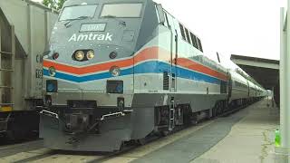 Amtrak Train #95 arrives Southbound into Petersburg with Heritage Unit 130 Leading