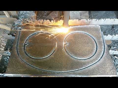 პომპის დეტალის გამოჭრა 40 მმ ფურცლოვანი ლითონისგან. plazmurichra@gmail.com  Tel: 555 622 211