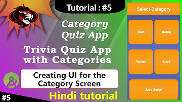 How to make Quiz App in Android Studio | Quiz App with Categories | Creating UI For Category Part 5
