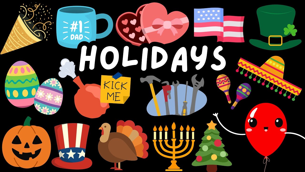 Изучаем разные праздники! 🎃🎄🎉 Изучаем праздники для детей на английском языке!