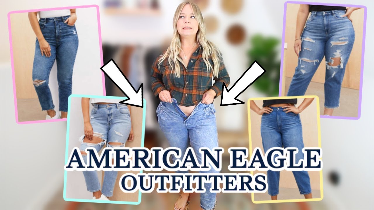 american eagle black mom jeans