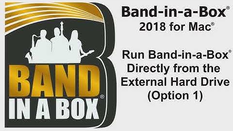 Band-in-a-Box® for Mac® - Minimal Install: Run Software from External Drive (Option 1)