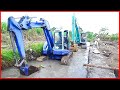 Recovery Stuck Komatsu Mini Excavator 75uu with Kobelco SK200