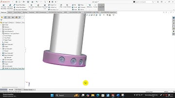 Creating holes in cylindrical face | SOLIDWORKS 2024