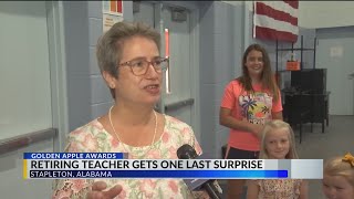 Beloved Stapleton School librarian retires after 30 years, receives Golden Apple