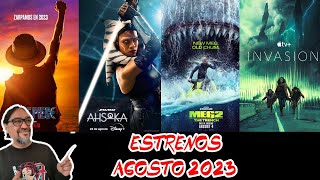 ESTRENOS AGOSTO 2023 Netflix, HBO max, Amazon, Disney+, Apple TV Y Cines