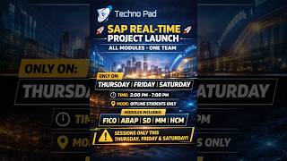 SAP Real-Time Project Training | Offline Sessions | All Modules | TechnoPad