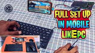 2023  Full Setup Keyboard and Mouse in Mobile | how to connect keyboard and mouse in mobile