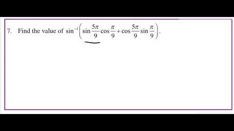 Class-12| Maths|Exercise 4.1 Q.No  7 chapter 4- Inverse Trigonometric functions tamilnadu new