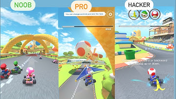 NOOB VS PRO VS HACKER- MARİO KART TOUR