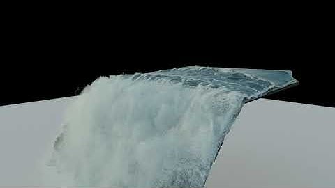 Fluid simulation in blender(waterfall)