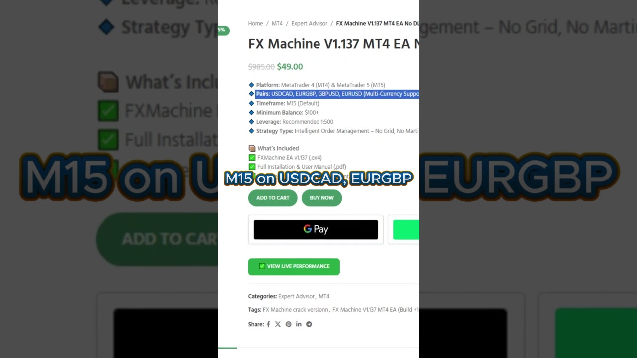 FX Machine Forex EA Low Drawdown Real Account History 