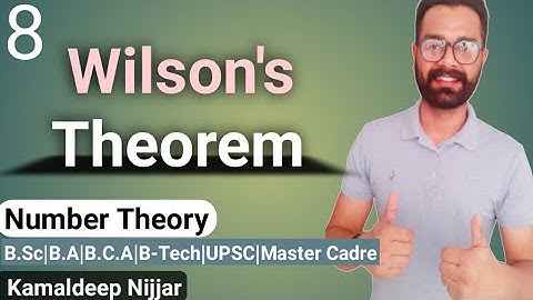 state and prove Wilson