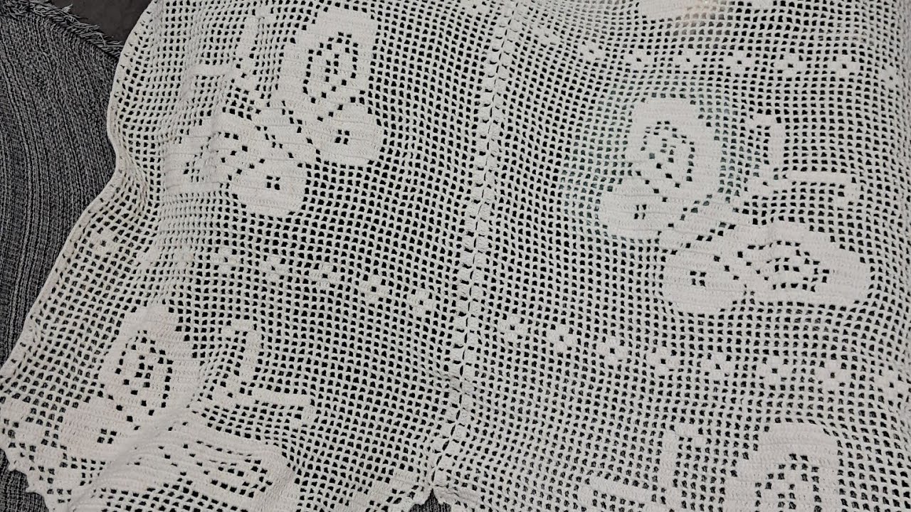 Cortina de crochê com borboletas-parte 2