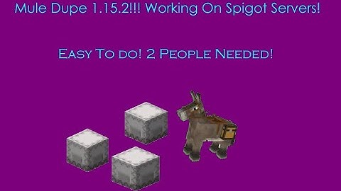 1.15.2 MINECRAFT Working DUPE GLITCH!! Working On Spigot!!
