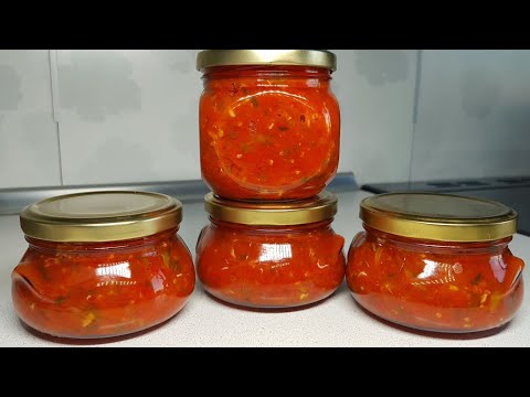 СЪЕЛИ БАНКУ ЗА РАЗ И ПРОСЯТ ЕЩЕ!  АДЖИКА на ЗИМУ без УКСУСА! Настоящая Вкуснятина!