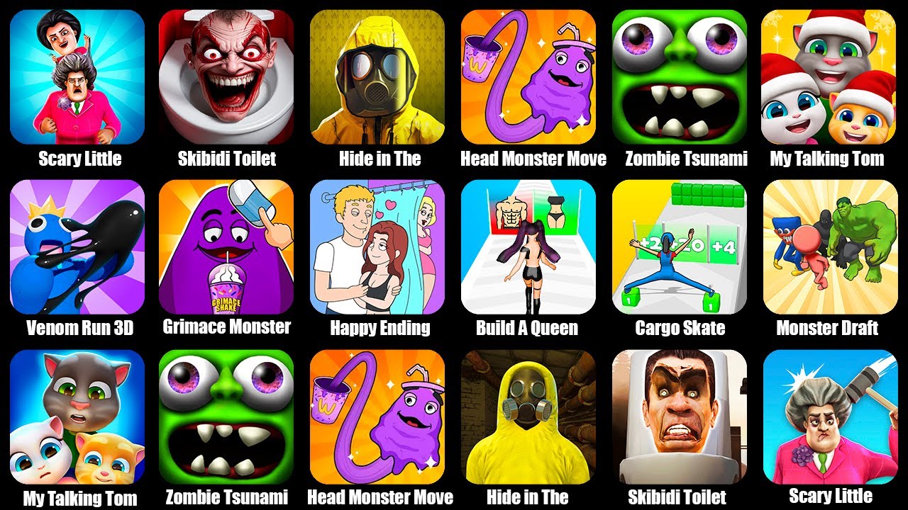 Scary Little Prankster,Skibidi Toilet,Grimace Monster DOP Story,Hide in The Backroom,Head Monster