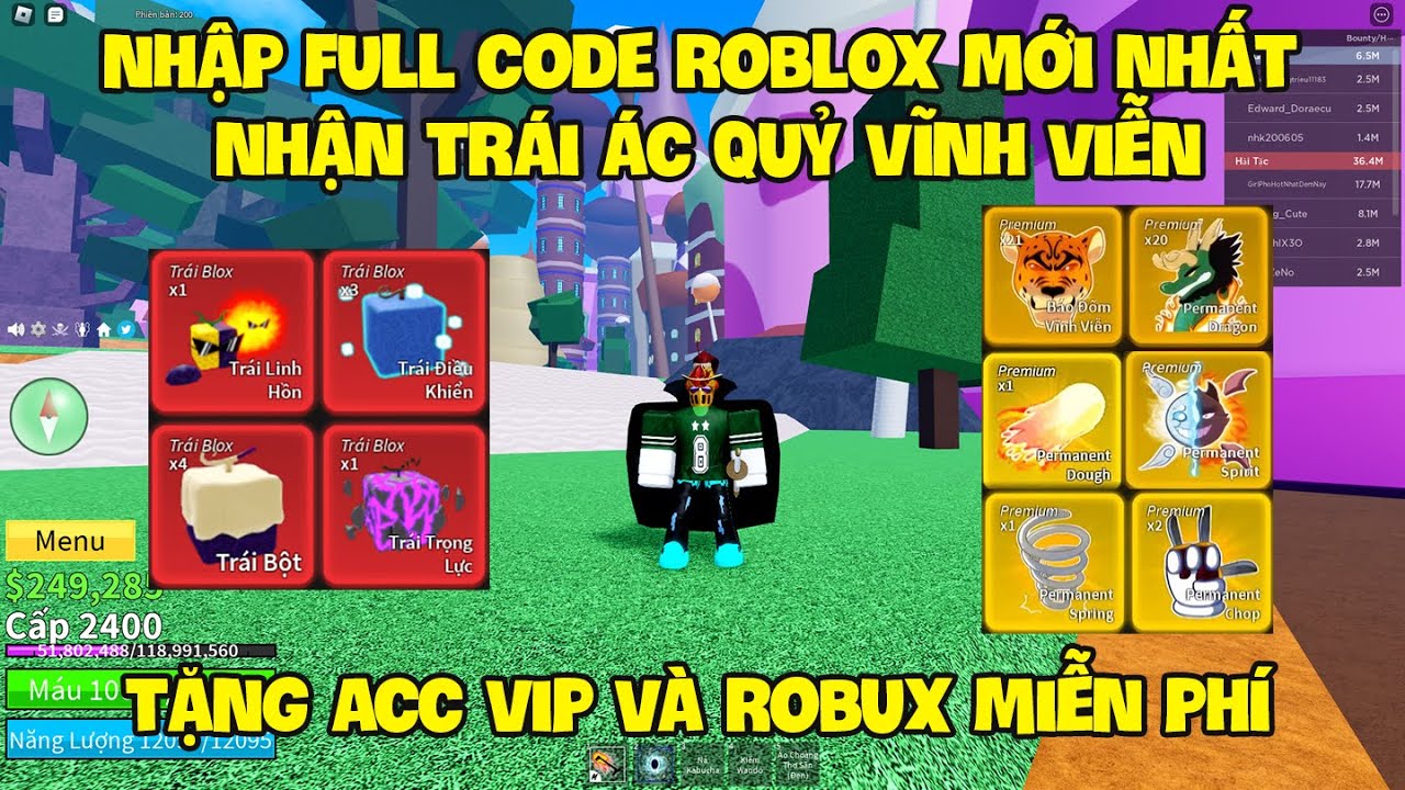 Code Roblox | Tặng ACC VIP Và Robux Miễn Phí Mới Nhất - Nhận Free Trái ...
