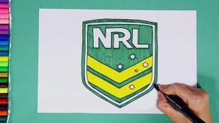 How to draw NRL (National Rugby League) Logo