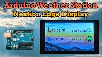 Arduino Weather Station using Nextion Edge Series Touchscreen Display and Wind Speed Anemometer