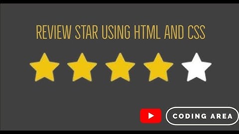 Pure CSS Review Star Tutorial - How To Create a Amazing Star Rating with Html and CSS - No Javascipt