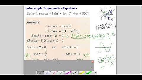 TKMaths Add Maths video 4 Trigonometry Sloving equation
