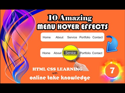 amazing menu hover effect in html css | creative menu hover effect | menu animation hover effect