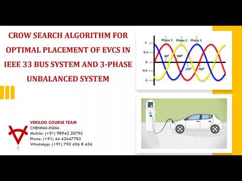 CROW SEARCH ALGORITHM-OPTIMAL PLACEMENT OF EVCS IN IEEE 33 BUS SYSTEM AND 3-PHASE UNBALANCED SYSTEM