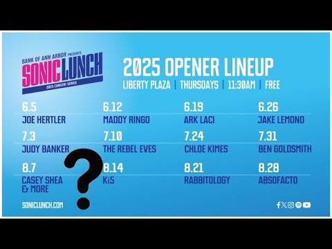 EVERYTHING said about the SONIC LUNCH HEADLINERS for Aug 7th 2025 on Ann Arbor's 107one