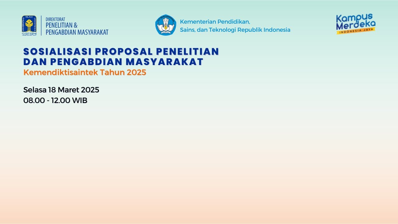 Sosialisasi Hibah Proposal Penelitian dan Pengabdian kepada Masyarakat Kemdiktisaintek Tahun 2025