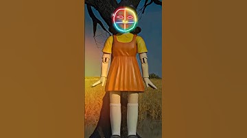 How to draw a doll from squid game 🥶😱 #shorts #shortsviral #trending #art #squidgame