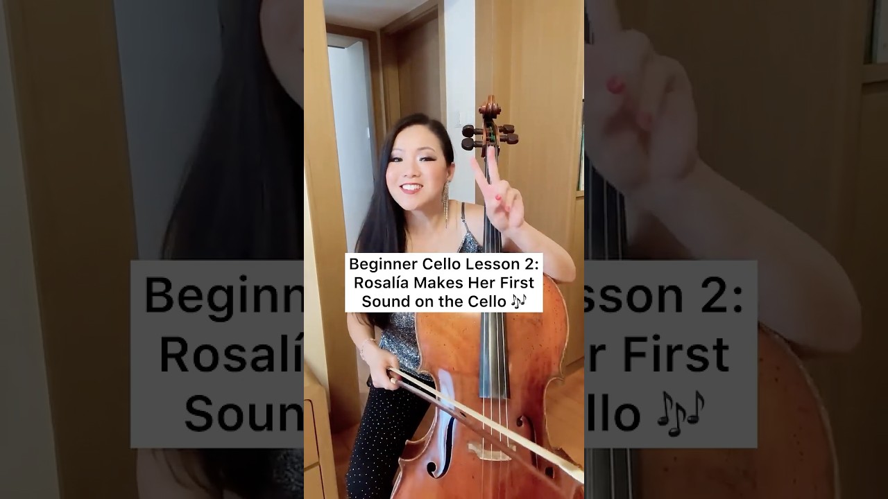 Beginner Cello Lesson 2: Rosalía Learns the Strings (No Bow Yet!) 🎶