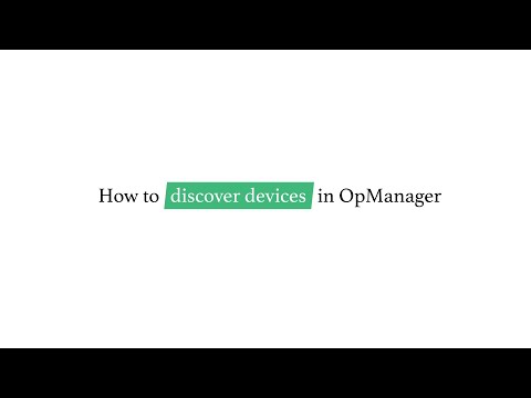 Network device discovery- ManageEngine OpManager