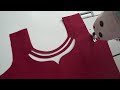 How to Make Stylish Double Strip Neck Design | Latest Kurti Neck Cutting &amp; Stitching