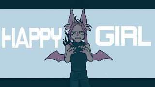 happy girl animation meme