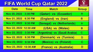 FIFA World Cup 2022: Full schedule for Qatar WC, timings, dates, venues, MorungExpress