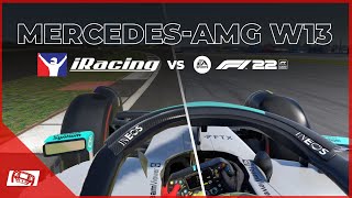 Mercedes W13 iRacing vs F1 22 Comparison