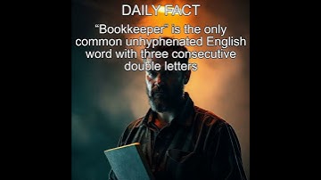 “Bookkeeper” is the only common unhyphenated English word with three consecutive double letters