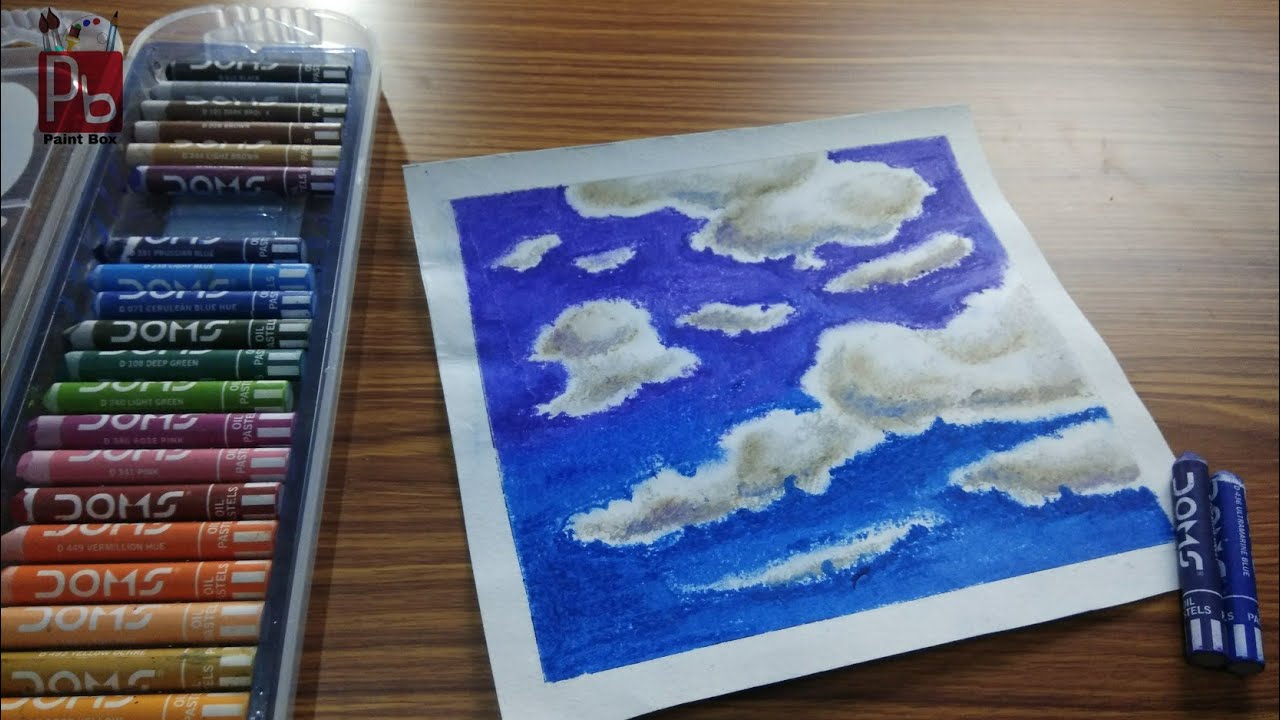 How to draw clouds With Oil Pastels for Beginners Step by step YouTube