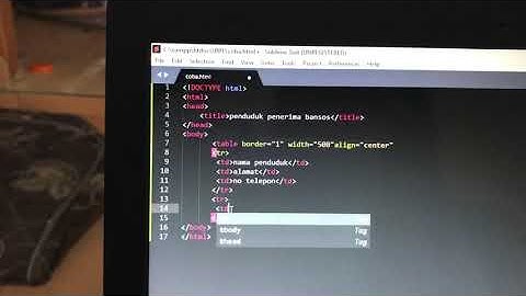 Tutorial membuat tabel menggunakan sublime text(pemula)
