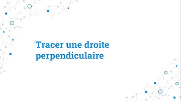 Tracer une droite perpendiculaire à une autre passant par un point.