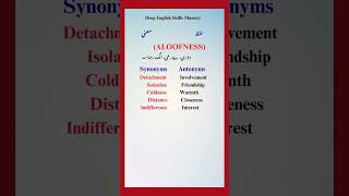 Understand “Aloofness” – Synonyms & Antonyms for Better Vocabulary
