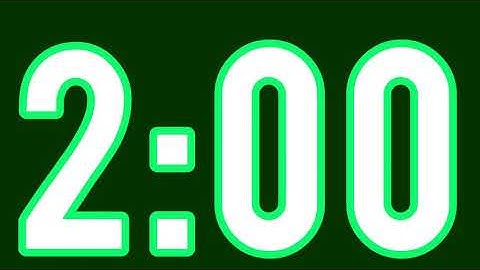 2 min Countdown Timer (⏱️) with beep (start) & times up sound effect (end) | 4k ultra hd video