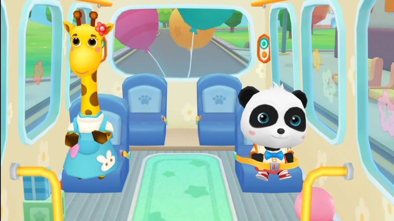 ️Little Panda School Bus ️ Go Shopping ! Kids Cartoon ! Kids Video ...