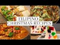 FILIPINO CHRISTMAS RECIPES : Lumpiang Sariwa / Beef Caldereta / Pancit Bihon / Cathedral Window
