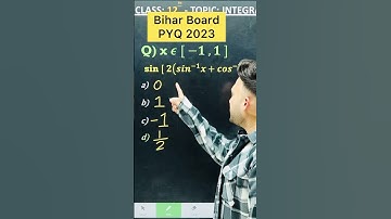 1 Marks Question || Bihar Board PYQ 2023 | Inverse Trigonometric Chapter 2 Class 12 Board Exam 2025