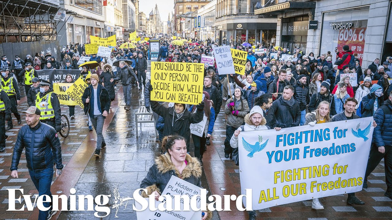 Covid: Thousands of anti-lockdown protesters take to streets of Glasgow in 'Freedom Rally'